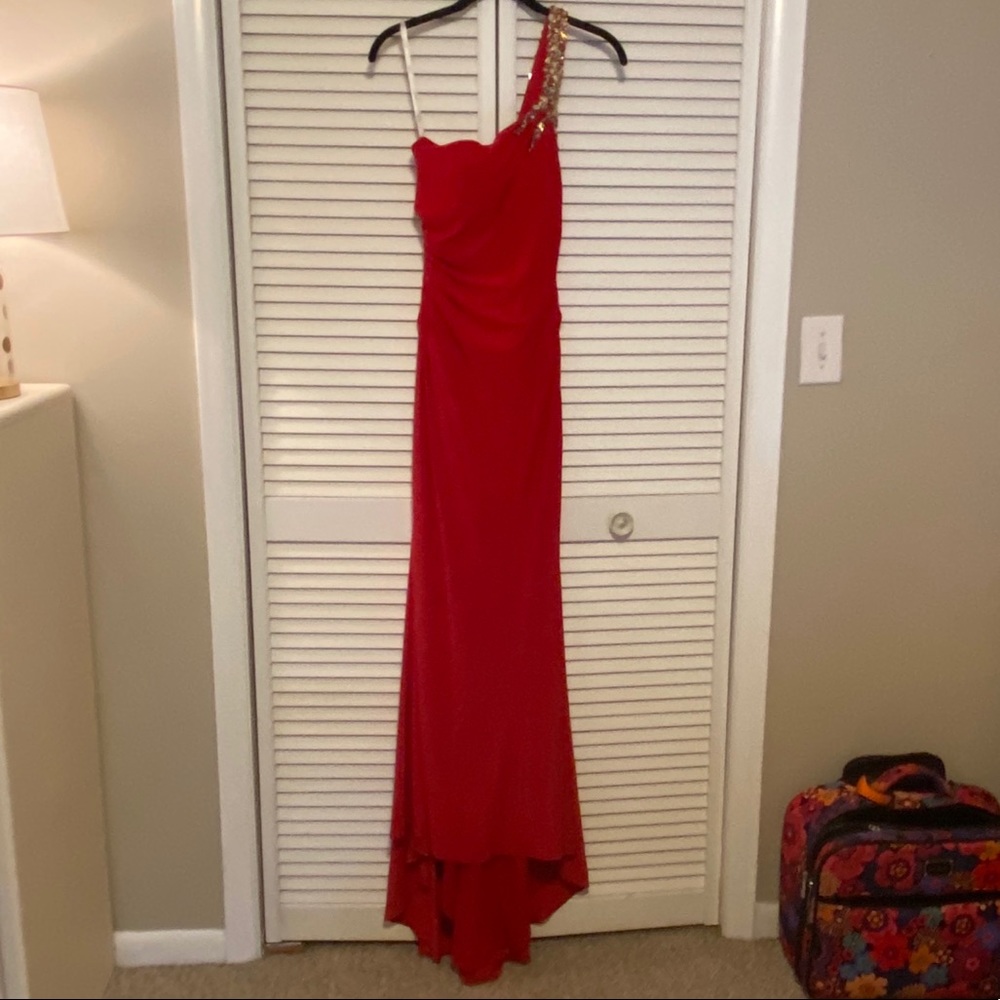 PROM!!! Jeweled one shoulder evening gown